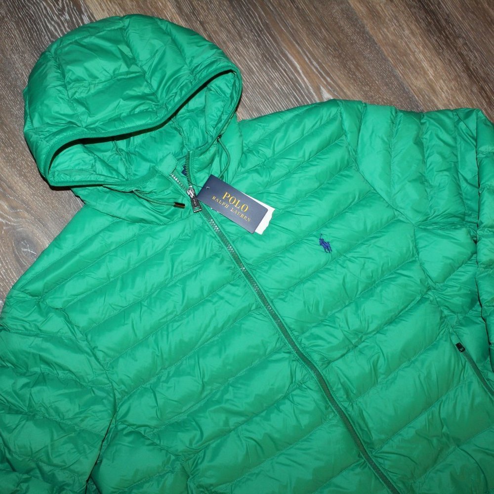 Nwt Polo Ralph Lauren Men's Down Packable Jacket Winter Coat Green